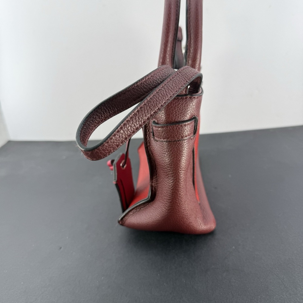 Reed Two Tone Red Purse 9x11", 6" Depth Shoulder/Crossbody - Picture 3 of 14